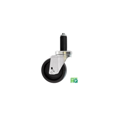 Casterhq 3"x1-1/4" Swivel Caster, Polyolefin Wheel, 1-1/8" Expanding Stem ,  HDLDPO314-118